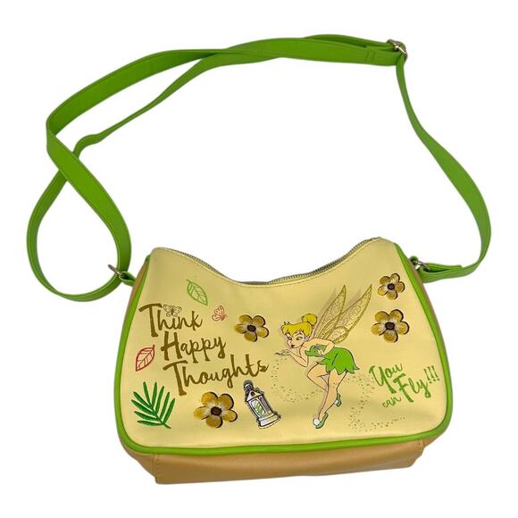 Walt Disney Tinkerbell "Think Happy Thoughts" Pixie Dust Crossbody Purse - Picture 3 of 9